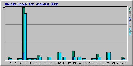 Hourly usage for January 2022
