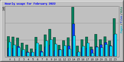 Hourly usage for February 2022
