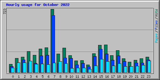 Hourly usage for October 2022
