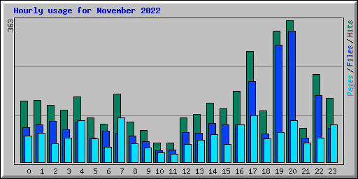Hourly usage for November 2022
